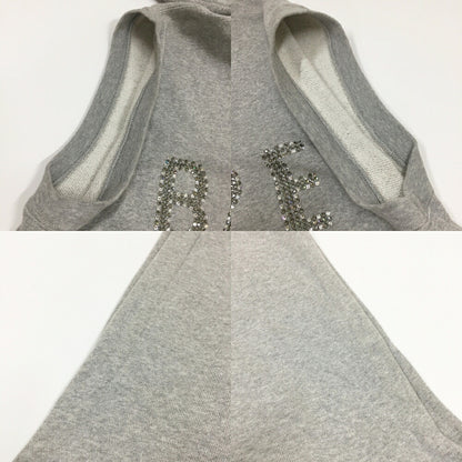 A BATHING APE Swarovski Zip Hoodie Vest Gray Size L
