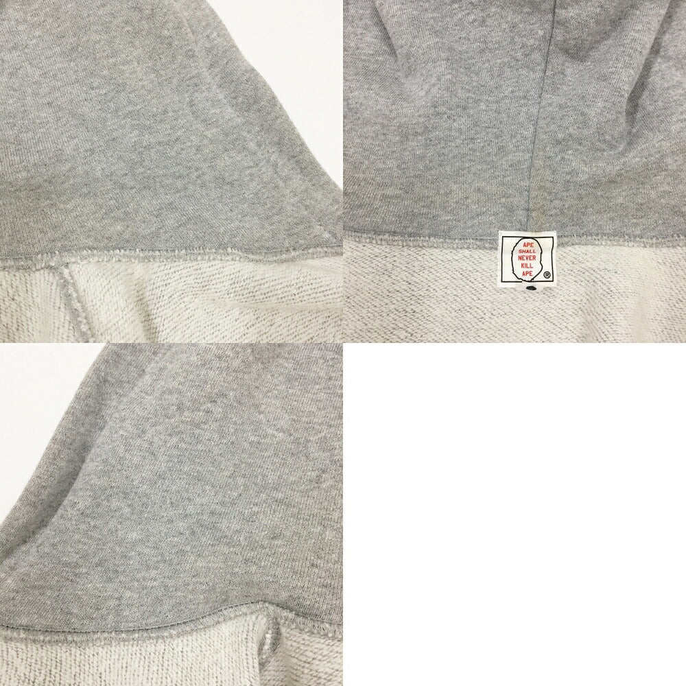 A BATHING APE Swarovski Zip Hoodie Vest Gray Size L