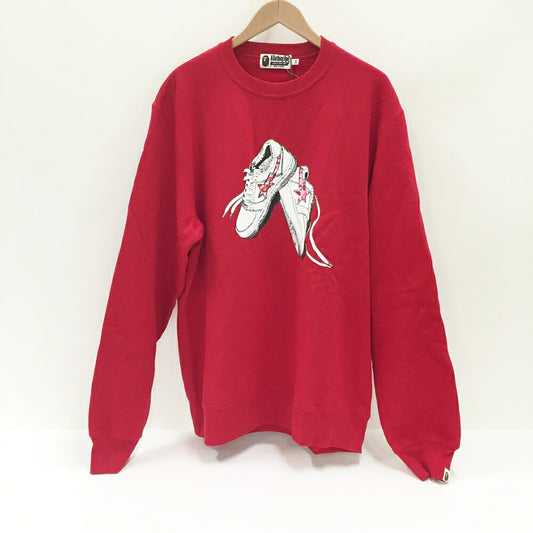 A BATHING APE BAPE STA Print Sweatshirt Red Size 2XL