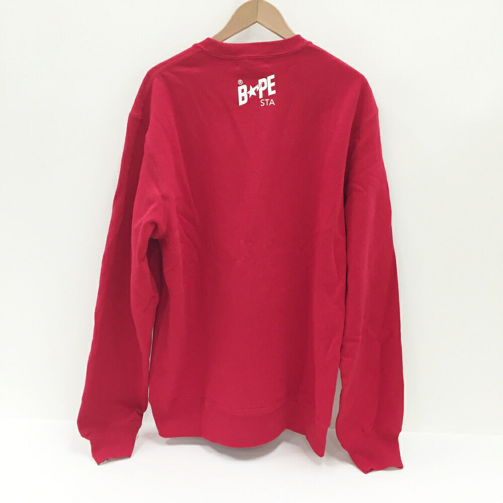 A BATHING APE BAPE STA Print Sweatshirt Red Size 2XL