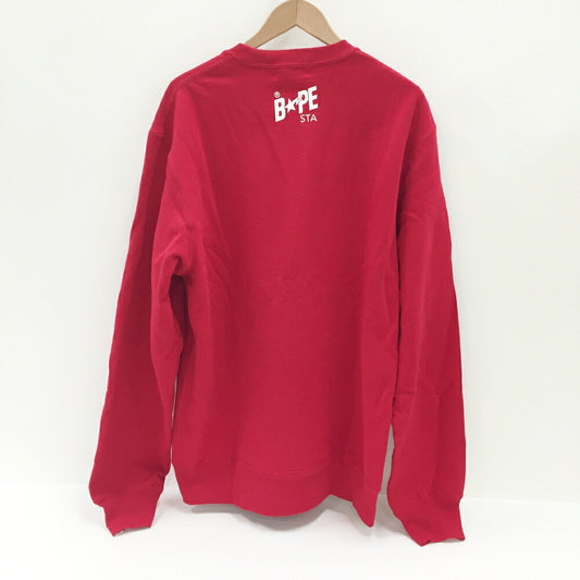 A BATHING APE BAPE STA Print Sweatshirt Red Size 2XL