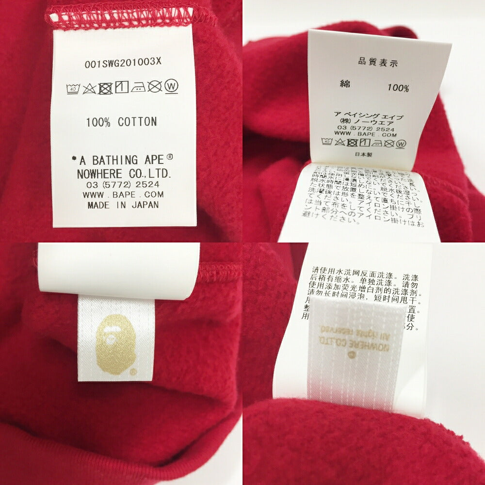 A BATHING APE BAPE STA Print Sweatshirt Red Size 2XL