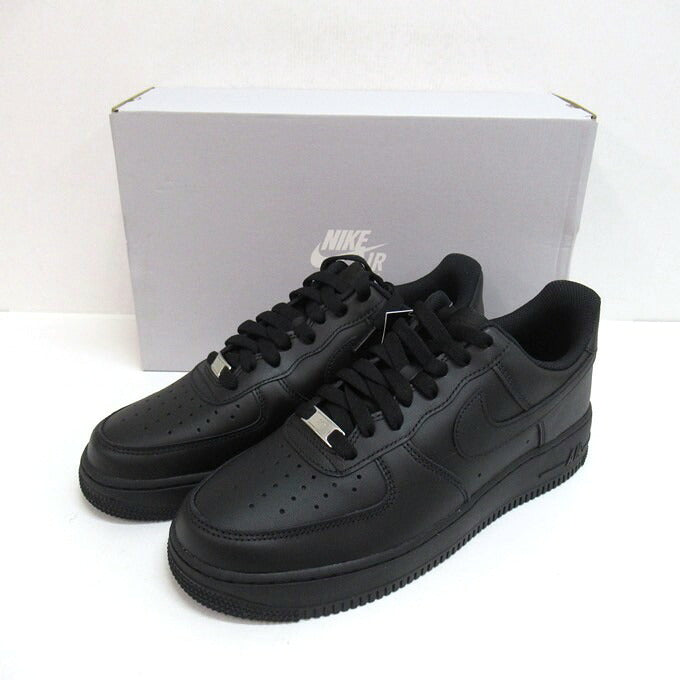 NIKE AIR FORCE 1 '07 Black Sneakers Size 27cm