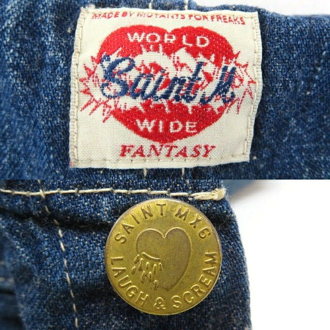 AW DT 24AW Saint Mxxxxxx x Denim Overalls Indigo Size S