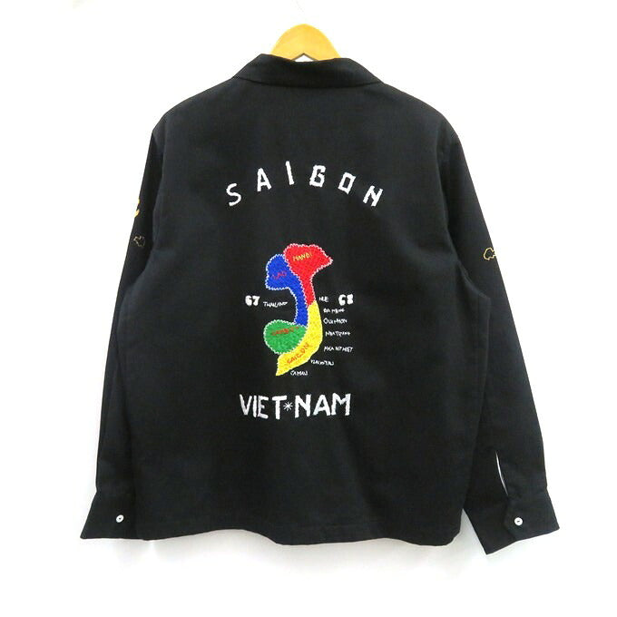 HOUSTON Hand Embroidered Vietnam Jacket Black Size 40
