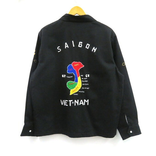 HOUSTON Hand Embroidered Vietnam Jacket Black Size 40