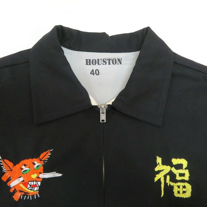 HOUSTON Hand Embroidered Vietnam Jacket Black Size 40