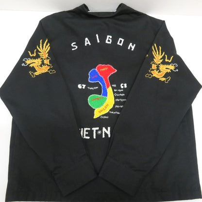 HOUSTON Hand Embroidered Vietnam Jacket Black Size 40