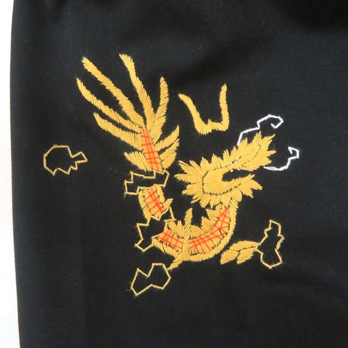 HOUSTON Hand Embroidered Vietnam Jacket Black Size 40
