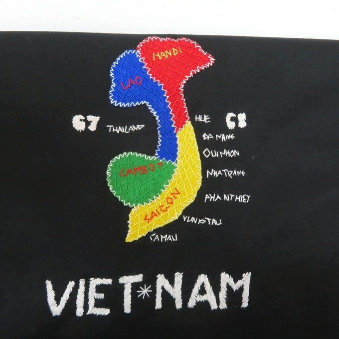 HOUSTON Hand Embroidered Vietnam Jacket Black Size 40