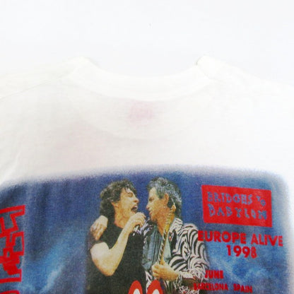 THE ROLLING STONES 90s Tour Band T-Shirt White Size M