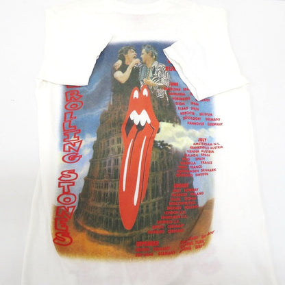 THE ROLLING STONES 90s Tour Band T-Shirt White Size M