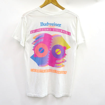 The Rolling Stones 80s Steel Wheels T-Shirt White Size L