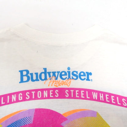 The Rolling Stones 80s Steel Wheels T-Shirt White Size L