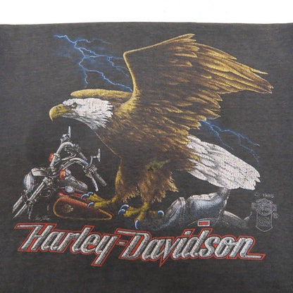 Harley Davidson 80s Eagle Print T-Shirt Charcoal Gray Size M