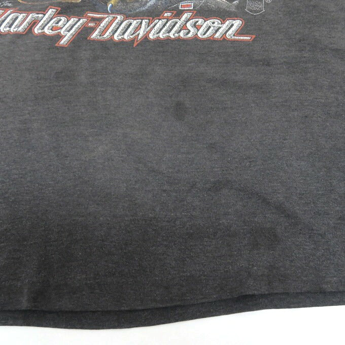 Harley Davidson 80s Eagle Print T-Shirt Charcoal Gray Size M