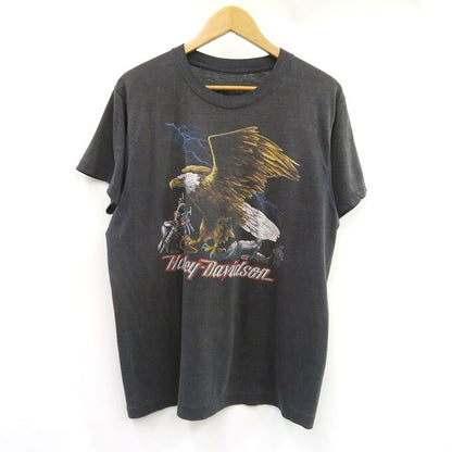 Harley Davidson 80s Eagle Print T-Shirt Charcoal Gray Size M