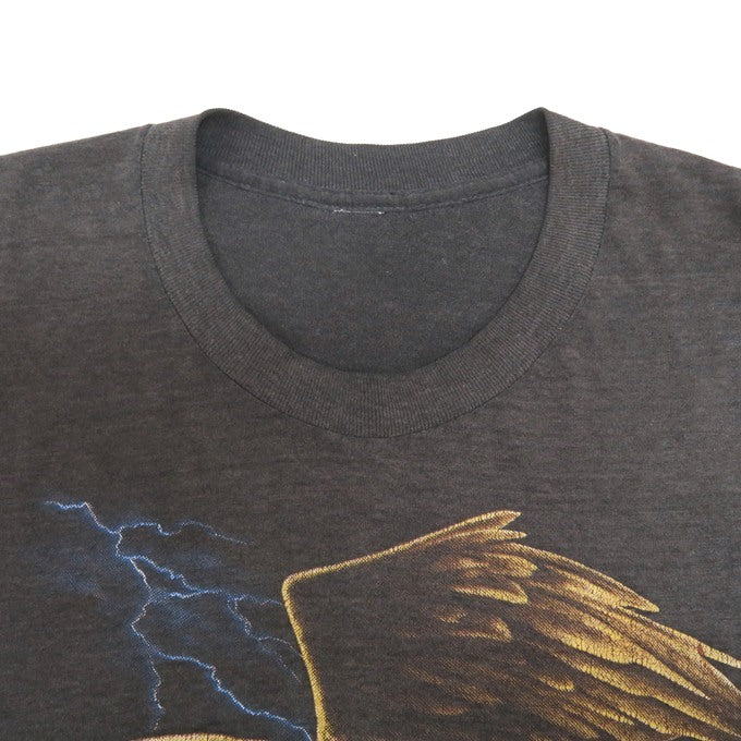 Harley Davidson 80s Eagle Print T-Shirt Charcoal Gray Size M