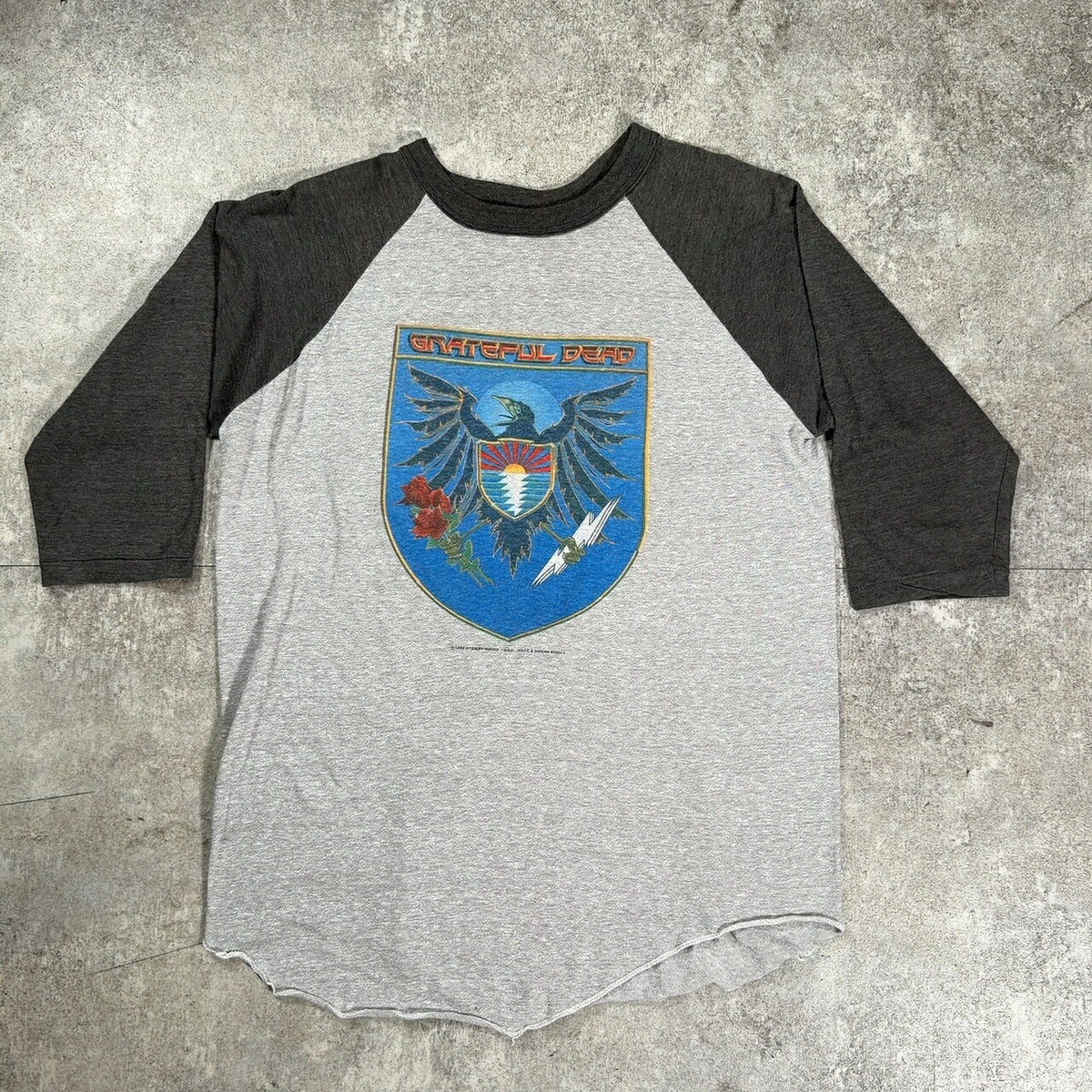 Grateful Dead 80s Vintage Raglan T-Shirt Band Tee