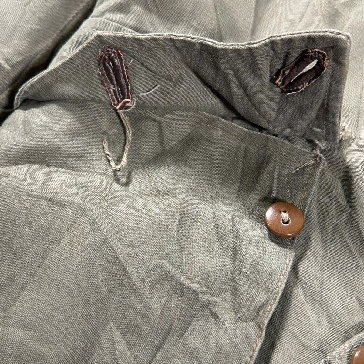 Mats Larsson 1940s Swedish Pilot Canvas Boa Coat