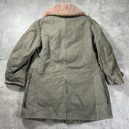 Mats Larsson 1940s Swedish Pilot Canvas Boa Coat