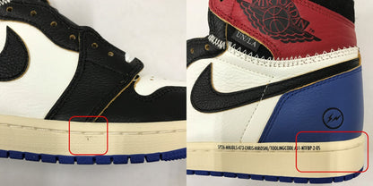 AIR JORDAN 1 High OG Union Fragment Sneakers Size 28