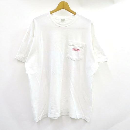 FRUIT OF THE LOOM 90s Marlboro Pocket T-Shirt White Size XL