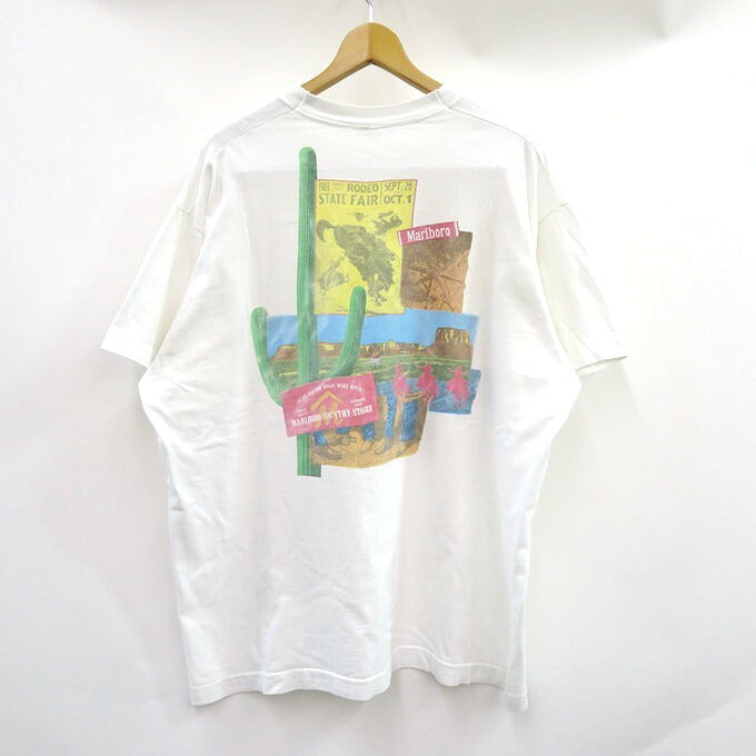 FRUIT OF THE LOOM 90s Marlboro Pocket T-Shirt White Size XL