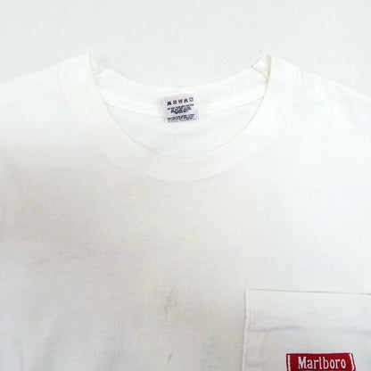 FRUIT OF THE LOOM 90s Marlboro Pocket T-Shirt White Size XL