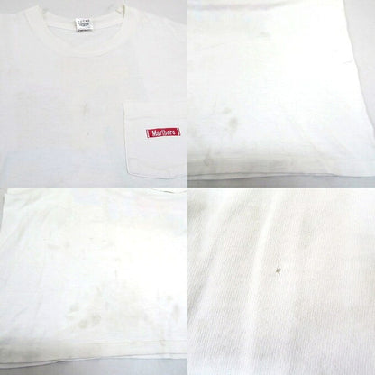 FRUIT OF THE LOOM 90s Marlboro Pocket T-Shirt White Size XL