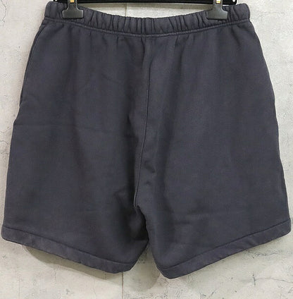 ESSENTIALS Logo-Print Cotton Shorts Navy Size M