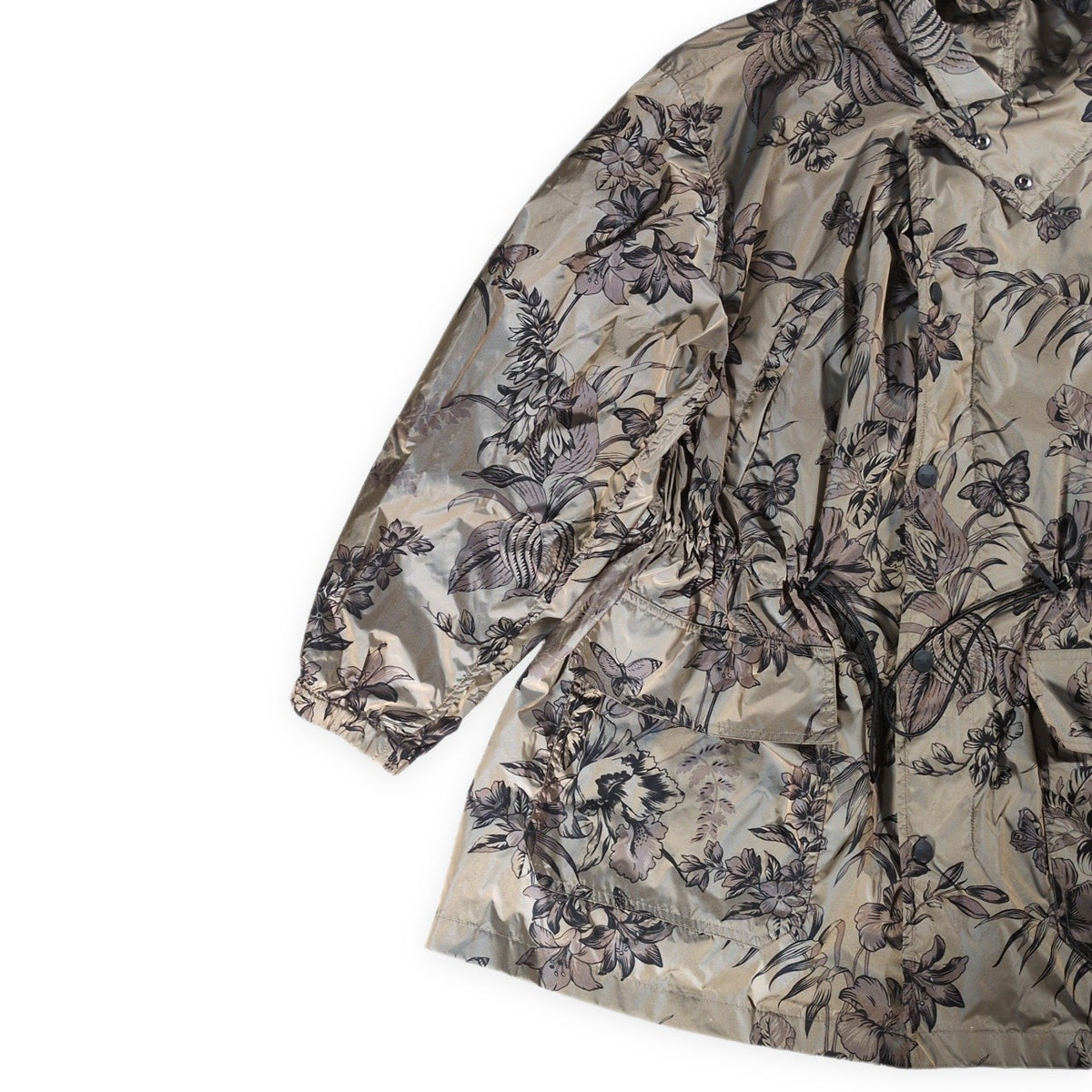 ETRO Botanical Print Nylon Mod Style Jacket Multi Coat Size 46