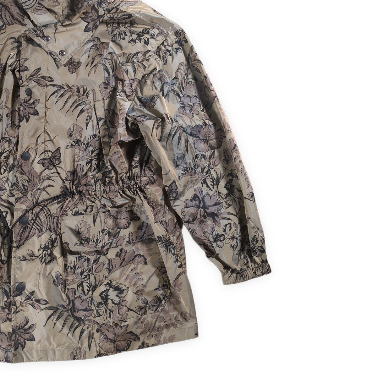 ETRO Botanical Print Nylon Mod Style Jacket Multi Coat Size 46
