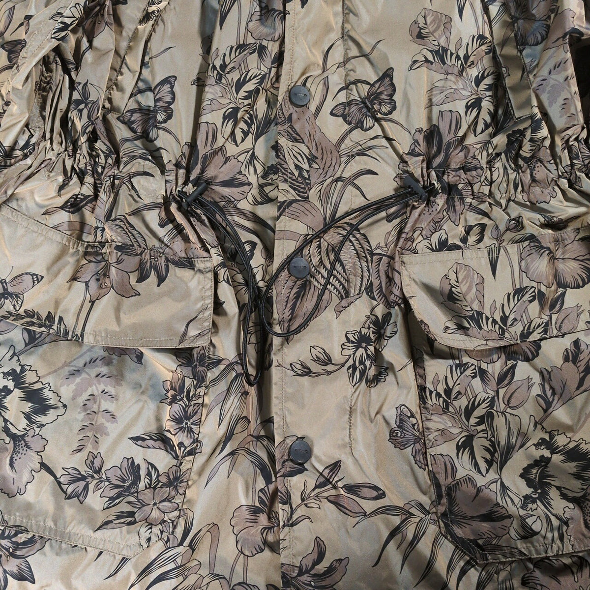 ETRO Botanical Print Nylon Mod Style Jacket Multi Coat Size 46