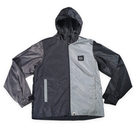 Bape A BATHING APE Grey Black Nylon Jacket Ape Camo Size L