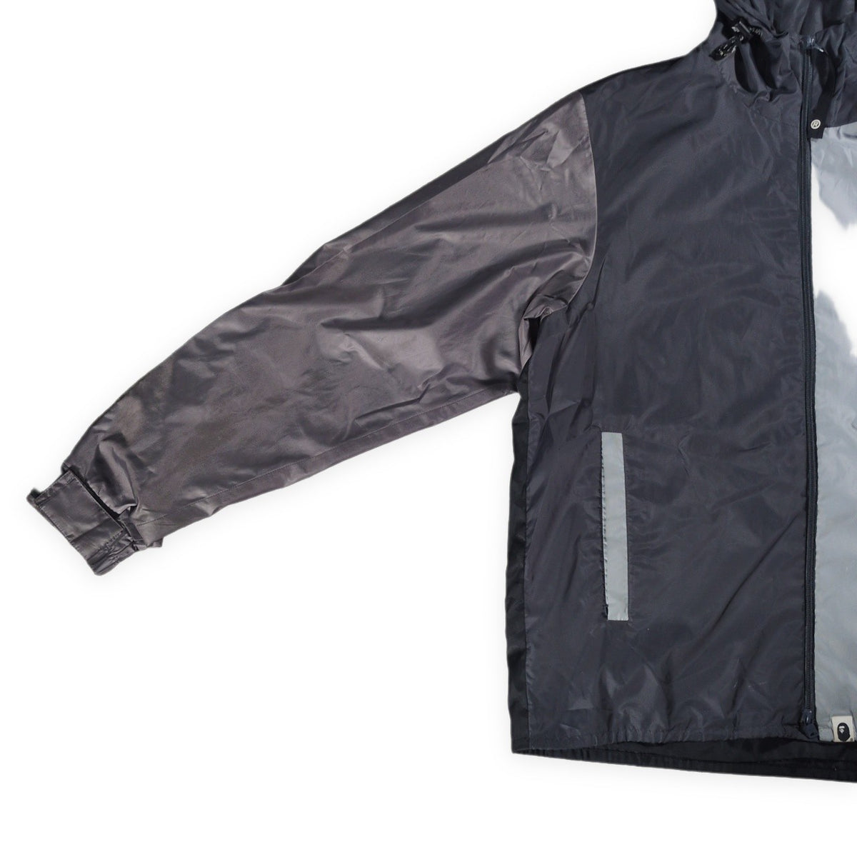 Bape A BATHING APE Grey Black Nylon Jacket Ape Camo Size L