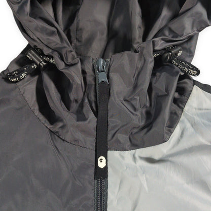 Bape A BATHING APE Grey Black Nylon Jacket Ape Camo Size L