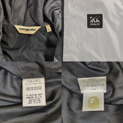 Bape A BATHING APE Grey Black Nylon Jacket Ape Camo Size L