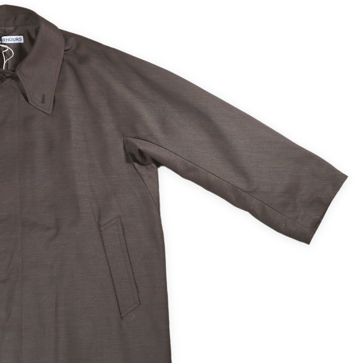 AFTERHOURS Classic Minimal Balmacaan Coat Brown Size 3