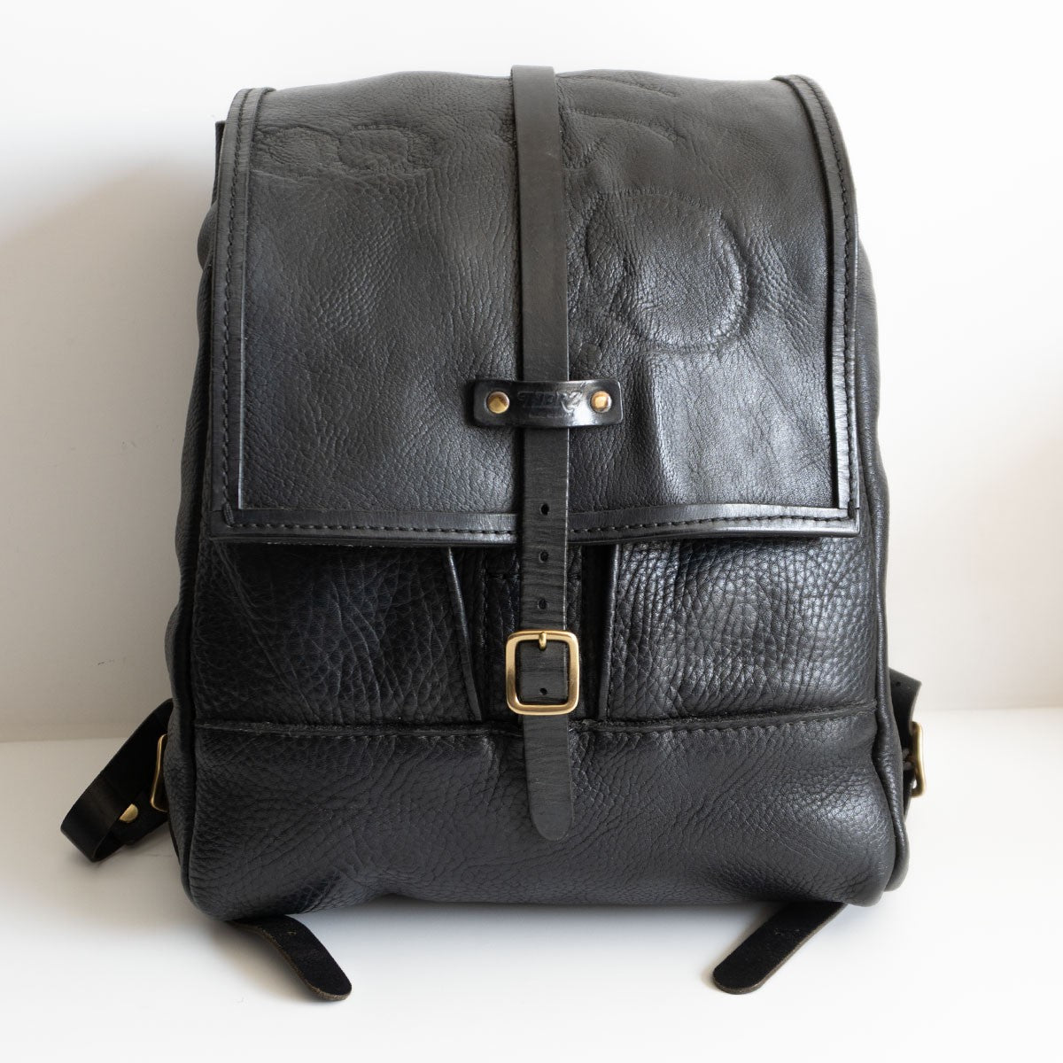 HERZ All leather backpack Black
