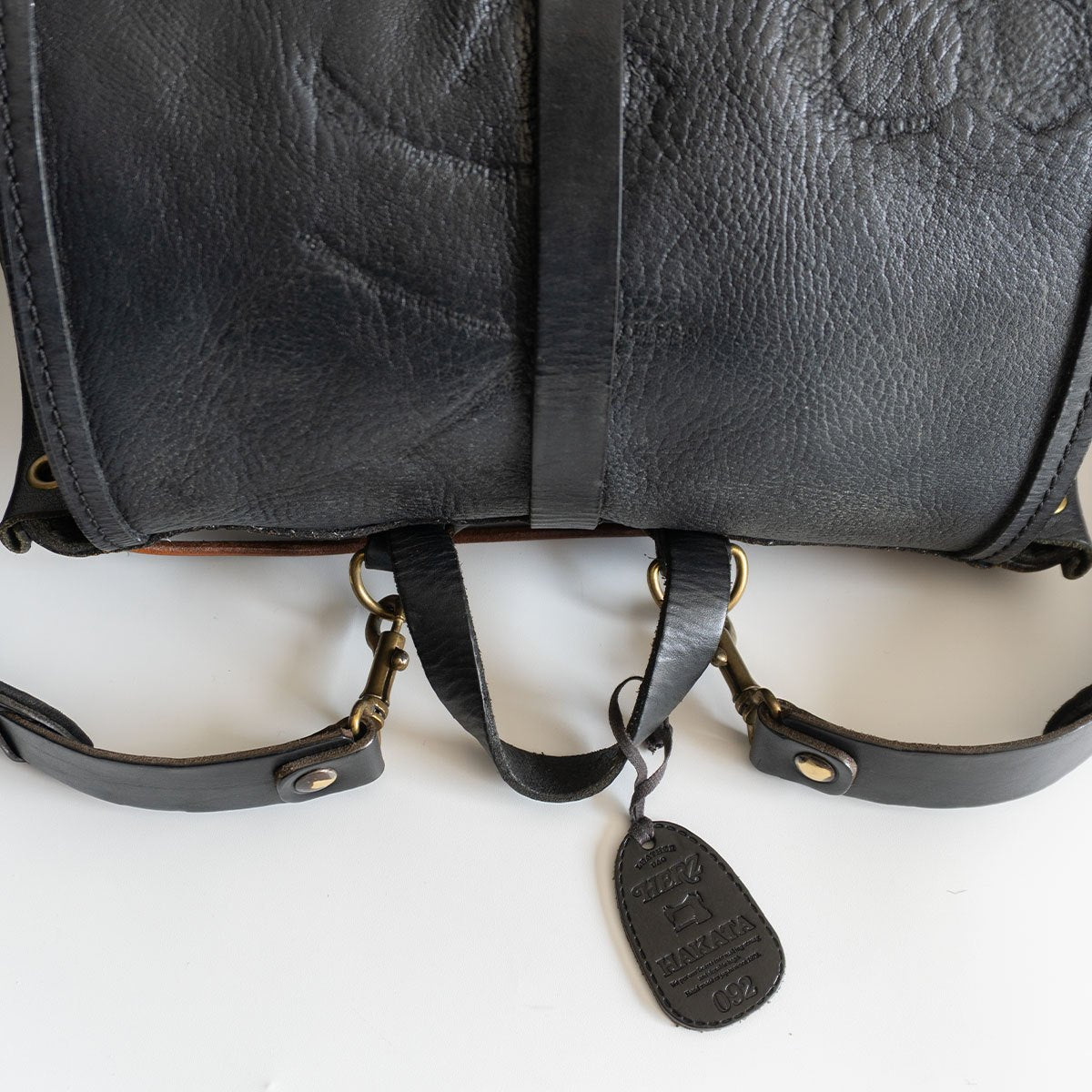 HERZ All leather backpack Black