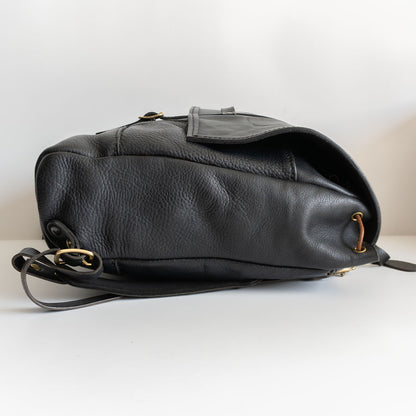 HERZ All leather backpack Black
