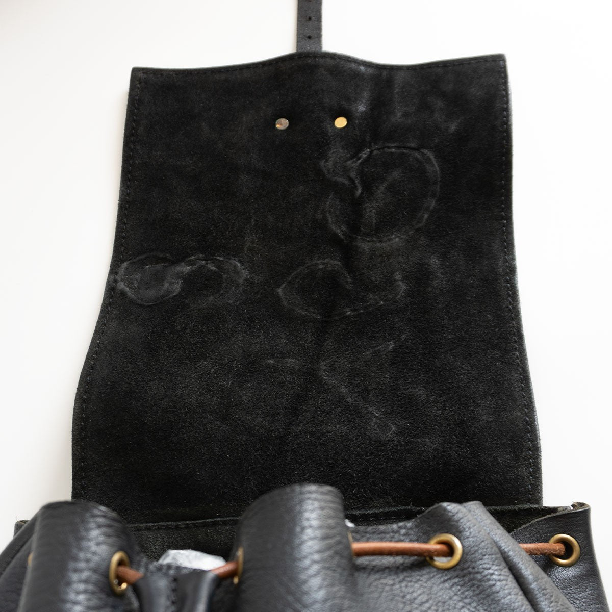 HERZ All leather backpack Black