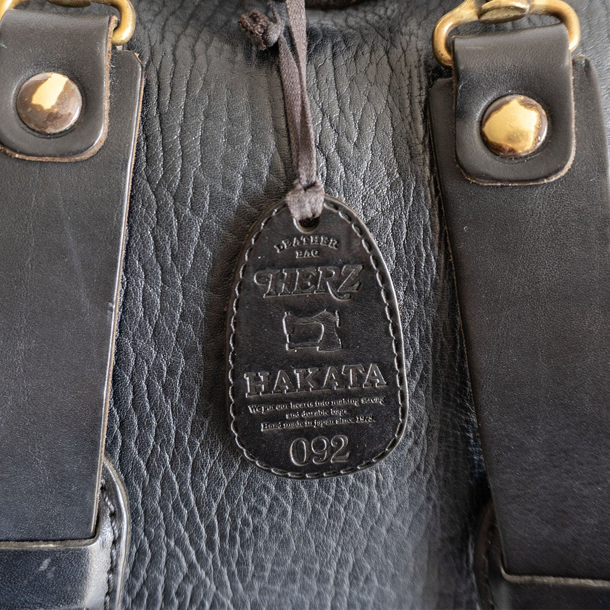 HERZ All leather backpack Black