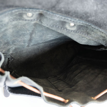 HERZ All leather backpack Black
