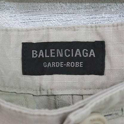 BALENCIAGA Distressed Large Cargo Pants Beige Size 44