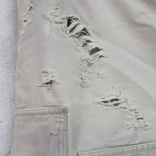 BALENCIAGA Distressed Large Cargo Pants Beige Size 44