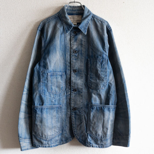 RRL INDIGO STRIPE CHORE JACKET Size S