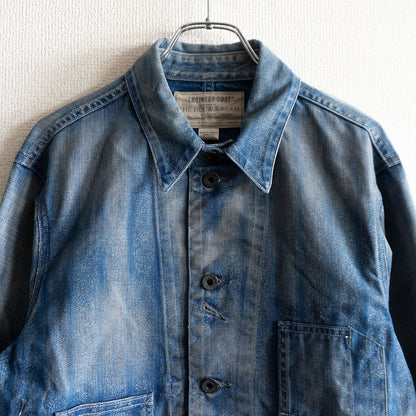 RRL INDIGO STRIPE CHORE JACKET Size S
