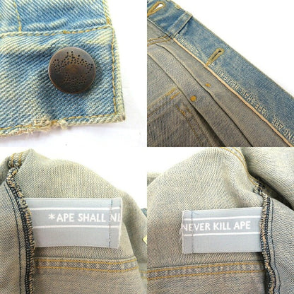 A BATHING APE NIGO Era Distressed Star Denim Jacket Size XS